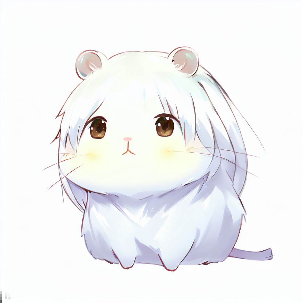 white capybara cat girl